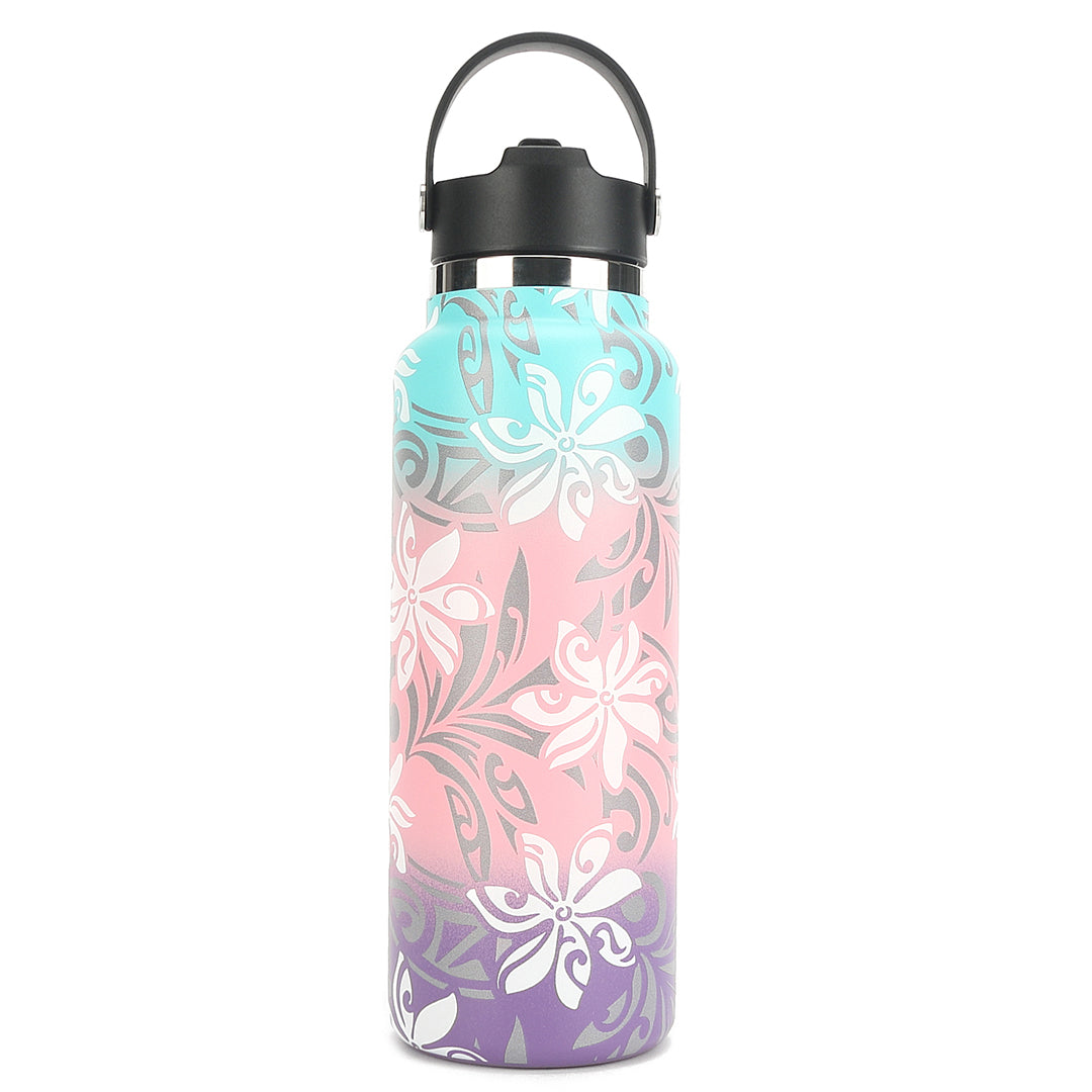 40oz Hydro Flask Light Pink (1.0 Design) Wide Mouth Straw Lid