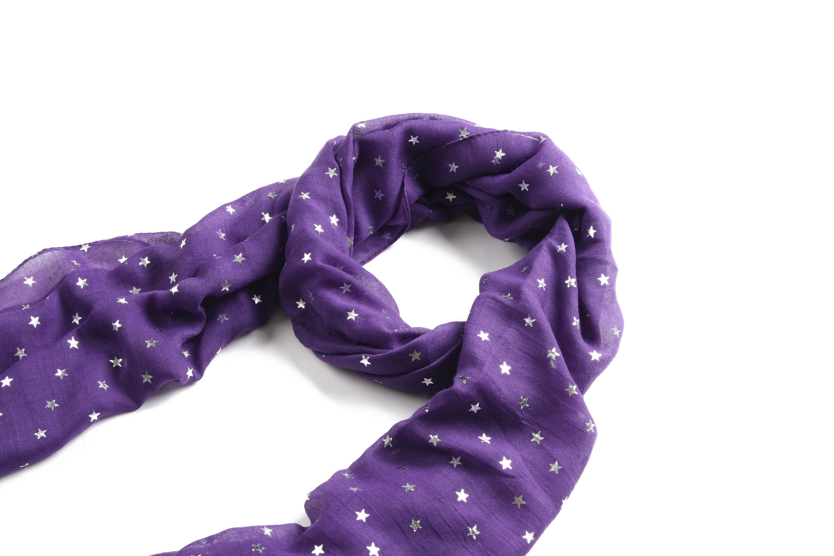 Scarf Danielle Silver Stars Purple