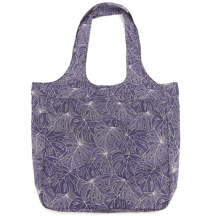 Foldable Bag Jacqueline Monstera Lines Grey