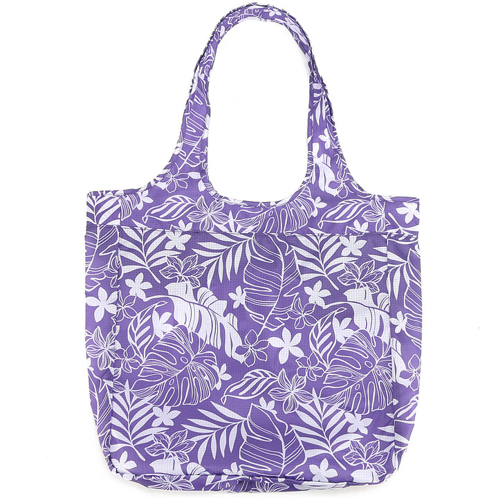 Foldable Bag Jacqueline Plumeria Monstera Purple