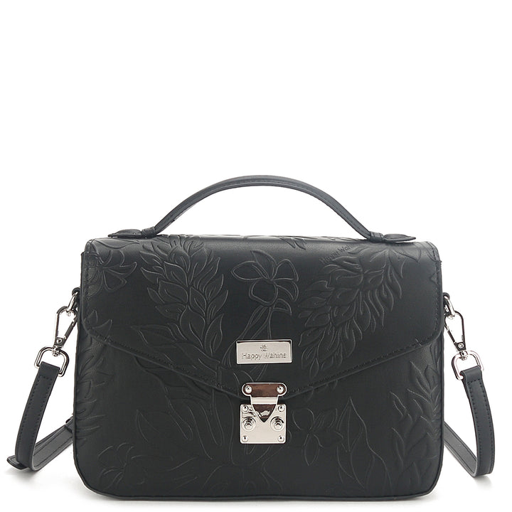 Satchel Alice Ginger Embossed Black