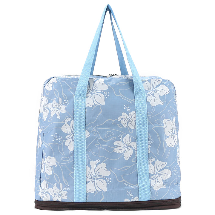 Foldable Duffle Bag Sophie Hibiscus Blue