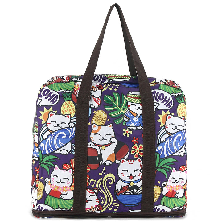 Foldable Duffle Bag Sophie Neko Purple