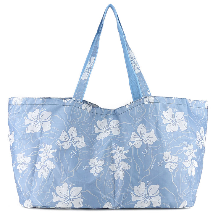 Carry-All Tote Hibiscus Blue