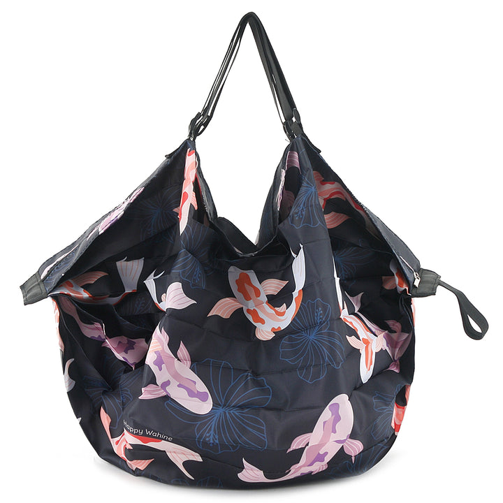 Foldable Bag Jazmine Koi Navy