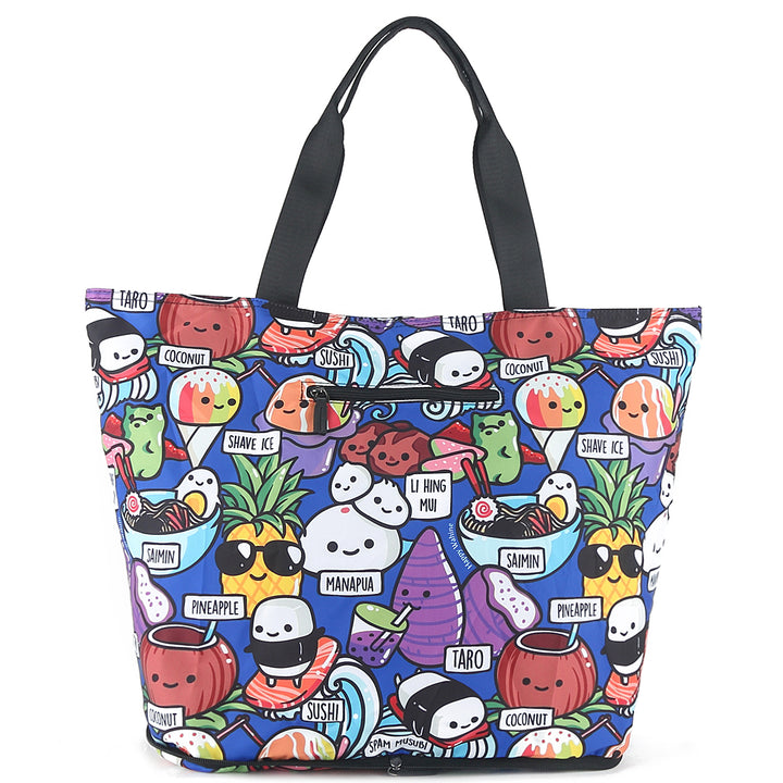 Foldable Tote James Craving Hawaii Blue