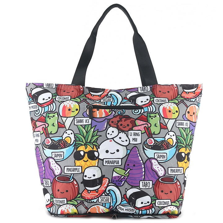 Foldable Tote Jame Craving Hawaii Grey