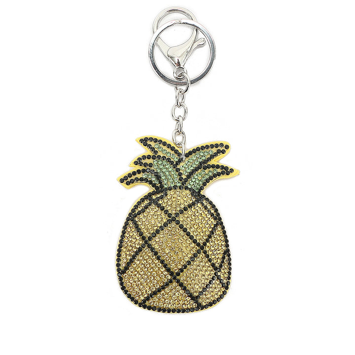 Bag Charm Crystal Pineapple Yellow