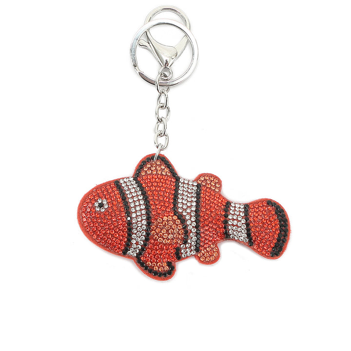 Bag Charm Crystal Fish Orange