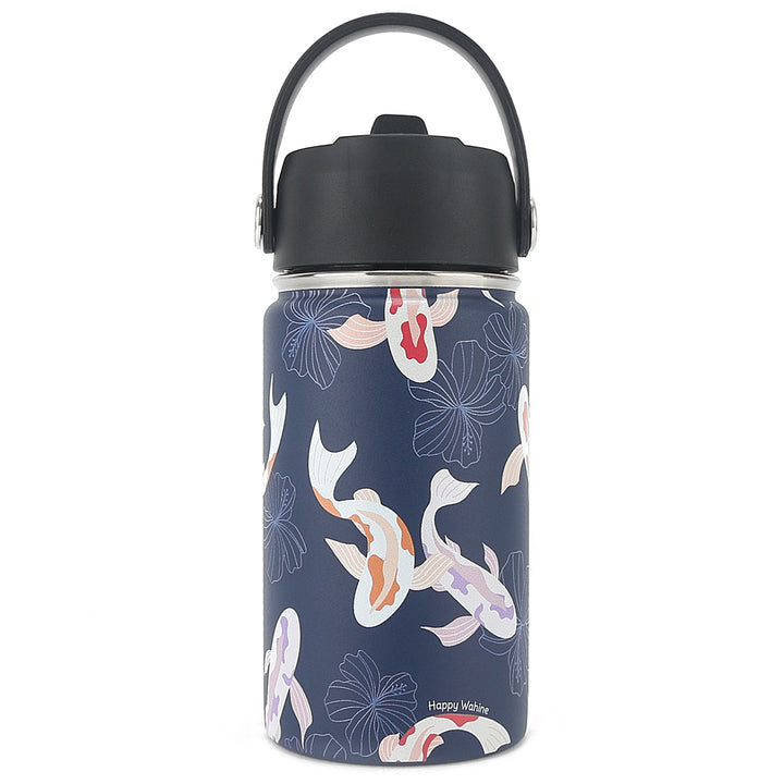 Insulated Water Bottle 12oz Koi Navy