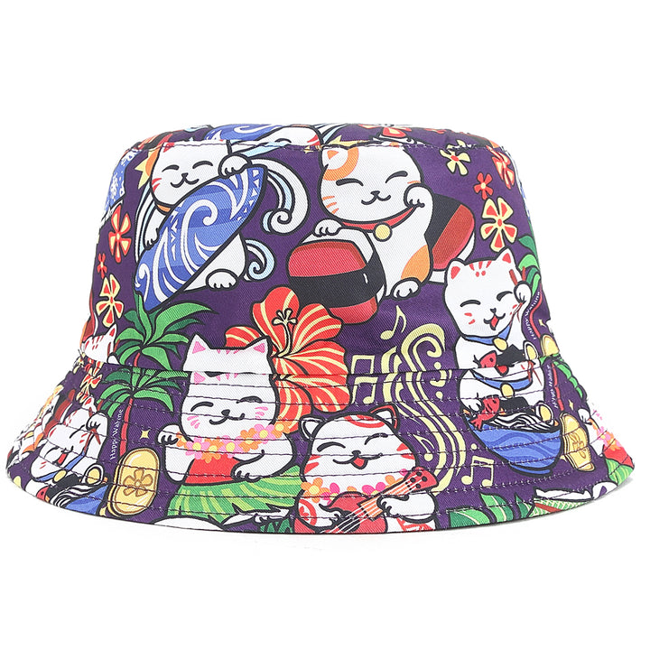 Bucket Hat Kids Neko Purple