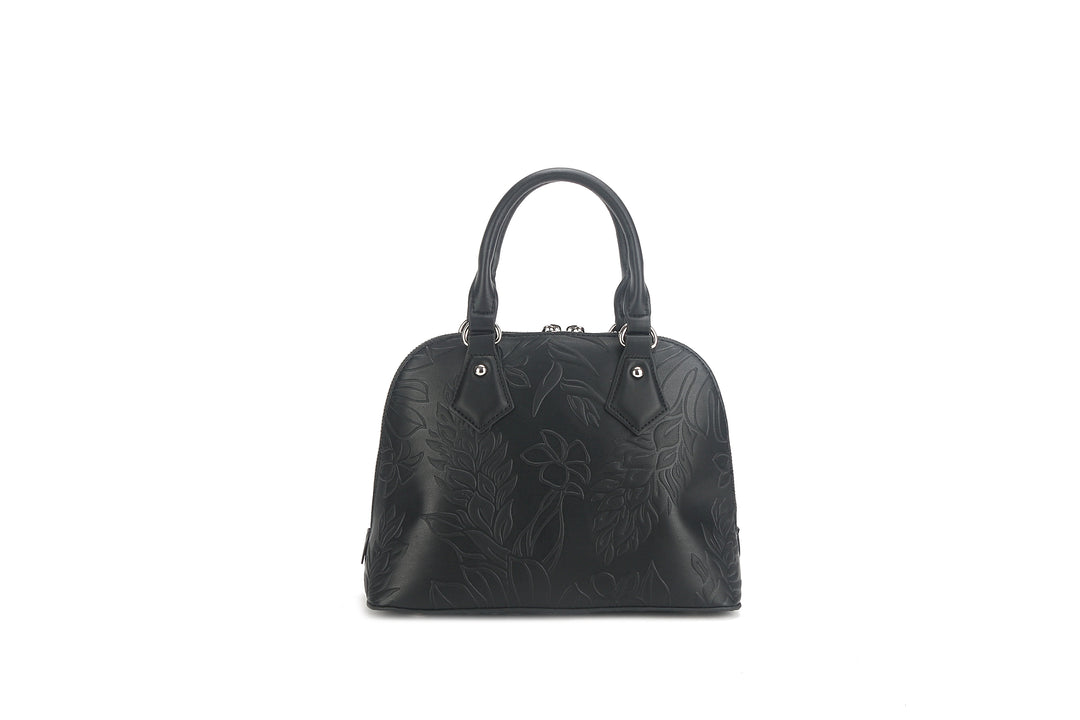 Satchel Lora Ginger Embossed Black