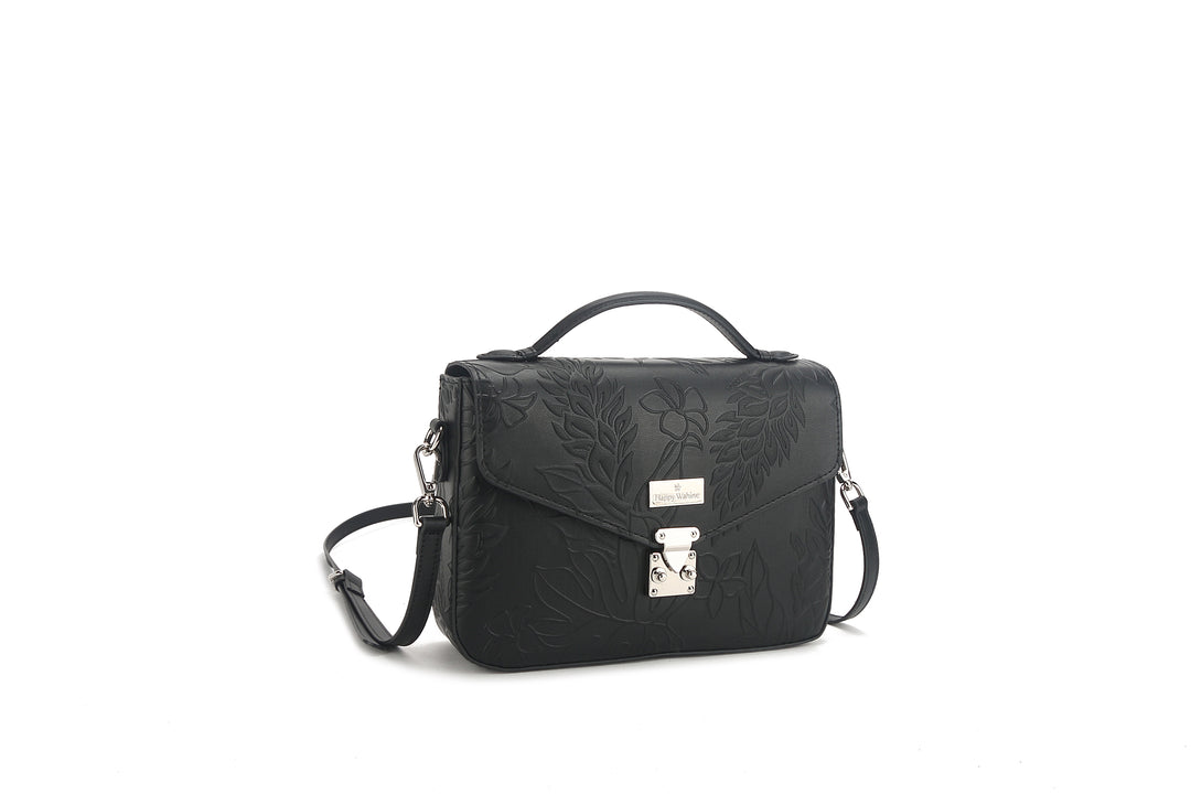 Satchel Alice Ginger Embossed Black