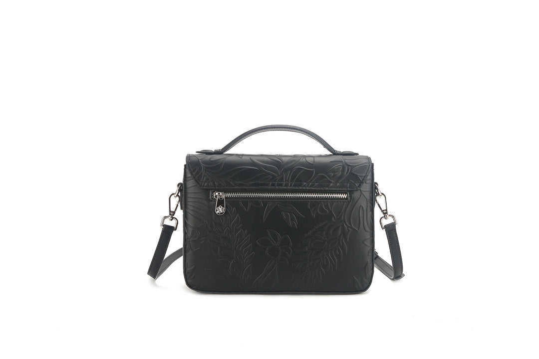 Satchel Alice Ginger Embossed Black