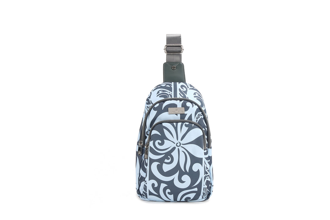 Sling Bag Keʻolu Tapa Tiare Teal