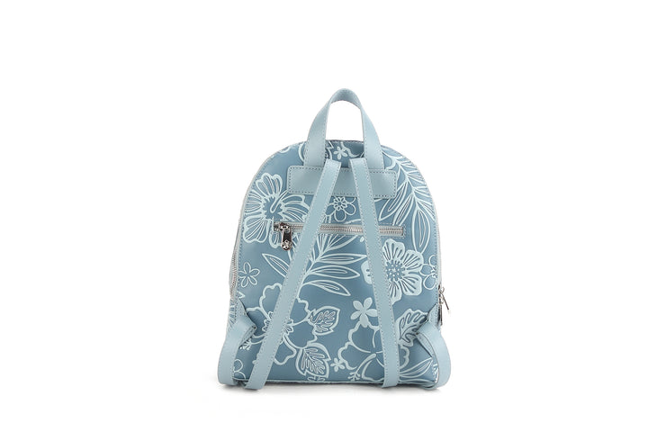 Backpack Tiffany Cherry Blossom Embossed Blue