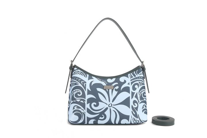 Shoulder Bag Keʻolu Tapa Tiare Teal