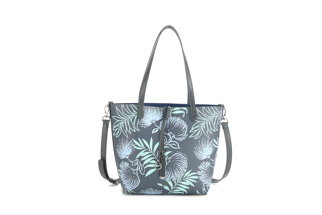 Reversible Tote Nancy Small Lehua Grey