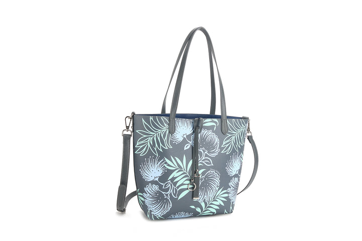 Reversible Tote Nancy Small Lehua Grey