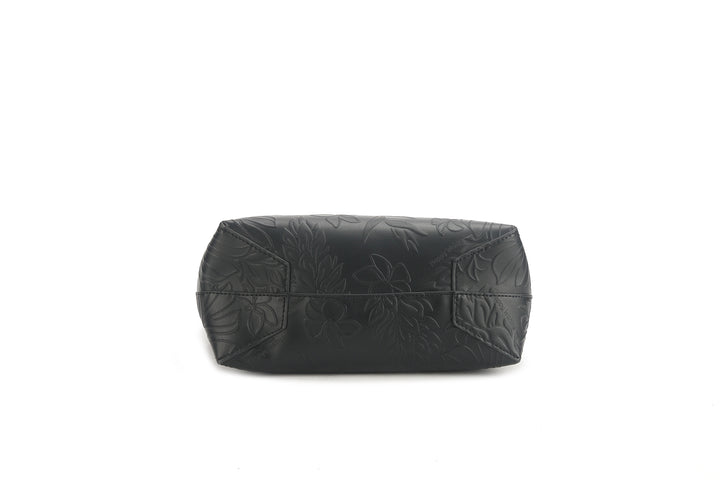 Reversible Tote Nancy Small Ginger Embossed Black