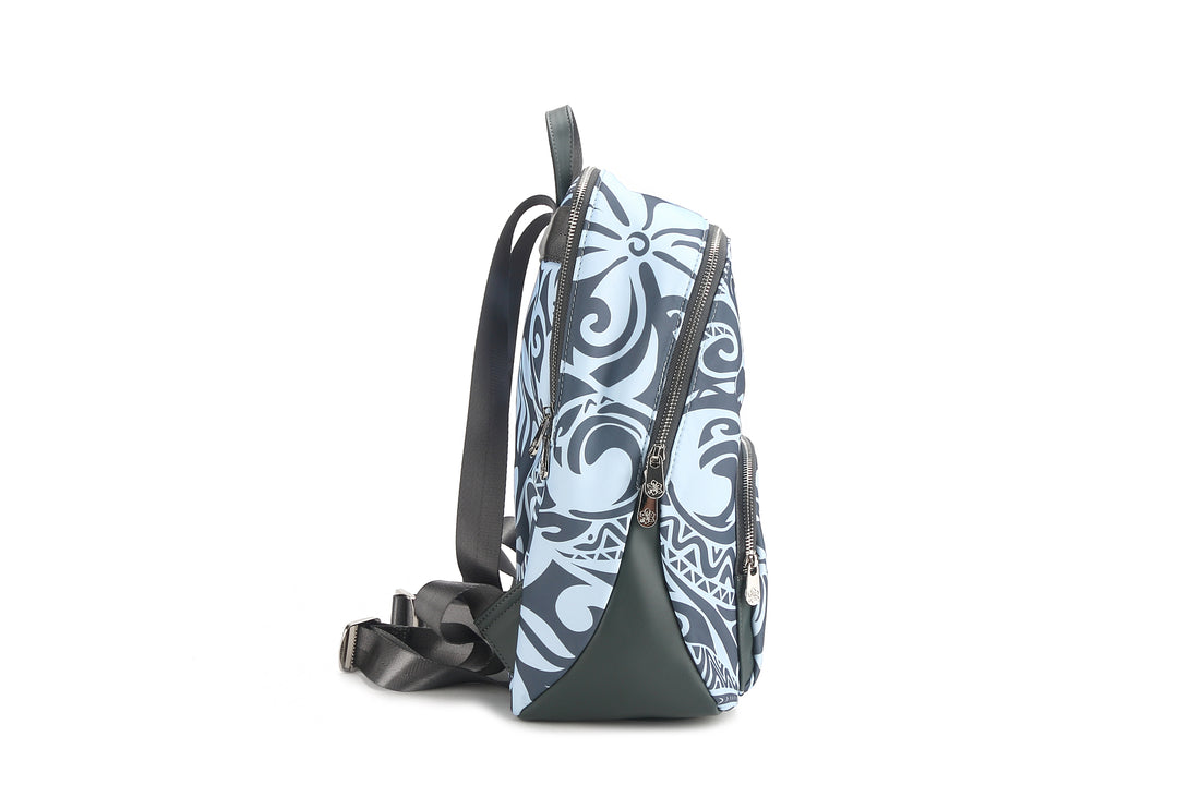 Backpack Large Keʻolu Tapa Tiare Teal