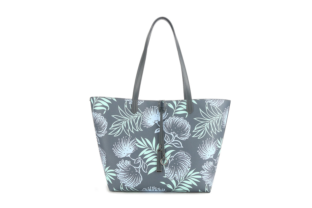 Reversible Tote Nancy Large Lehua Grey