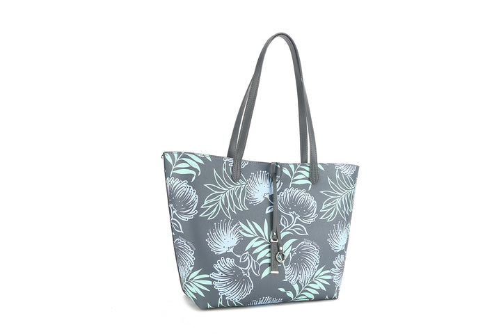 Reversible Tote Nancy Large Lehua Grey