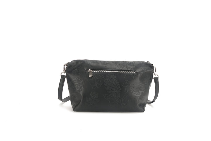 Reversible Tote Nancy Large Ginger Embossed Black