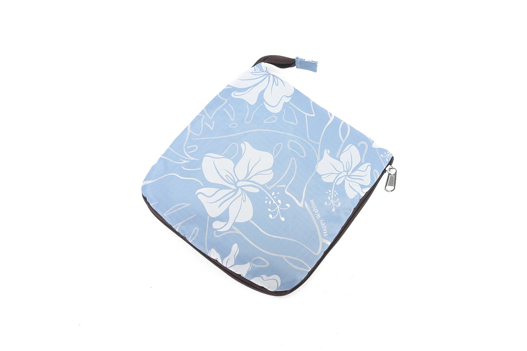 Foldable Duffle Bag Sophie Hibiscus Blue