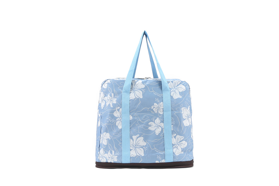 Foldable Duffle Bag Sophie Hibiscus Blue