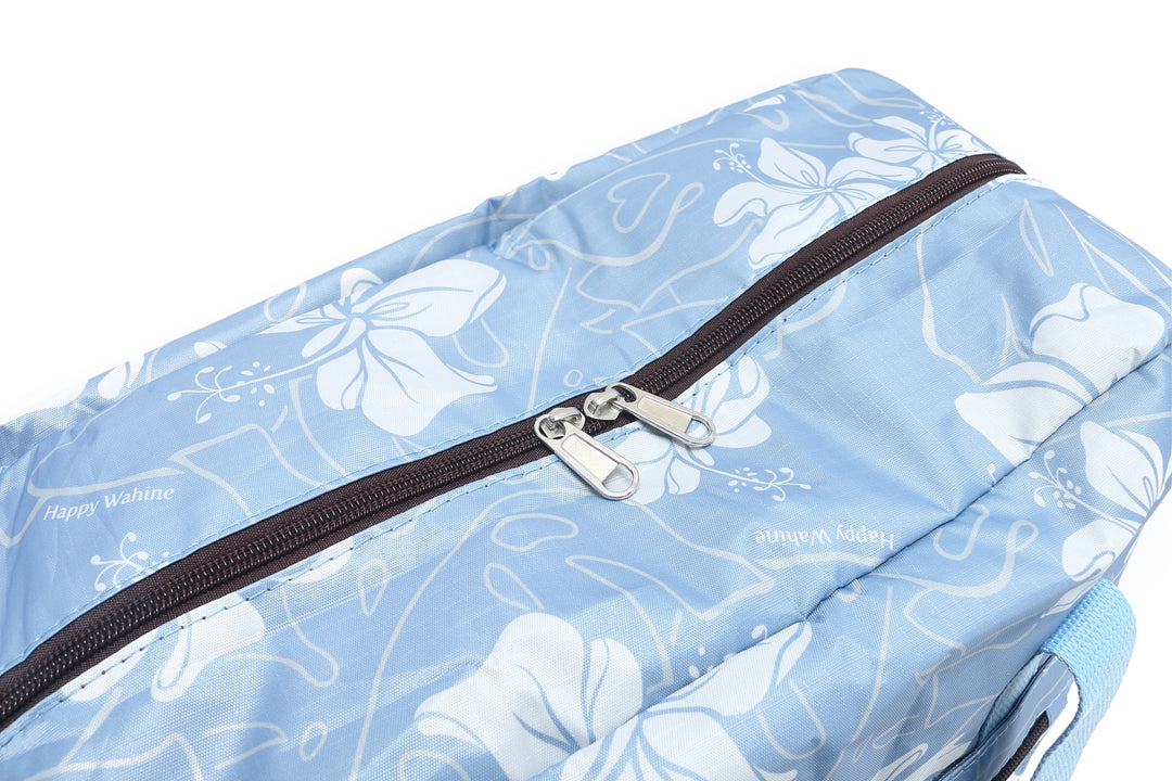 Foldable Duffle Bag Sophie Hibiscus Blue