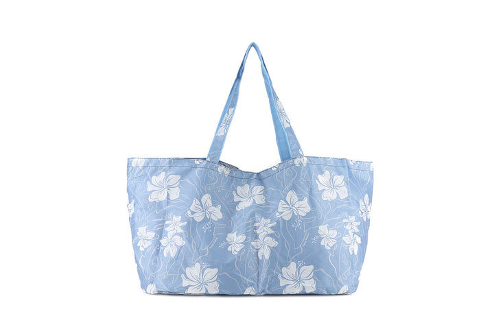 Carry-All Tote Hibiscus Blue