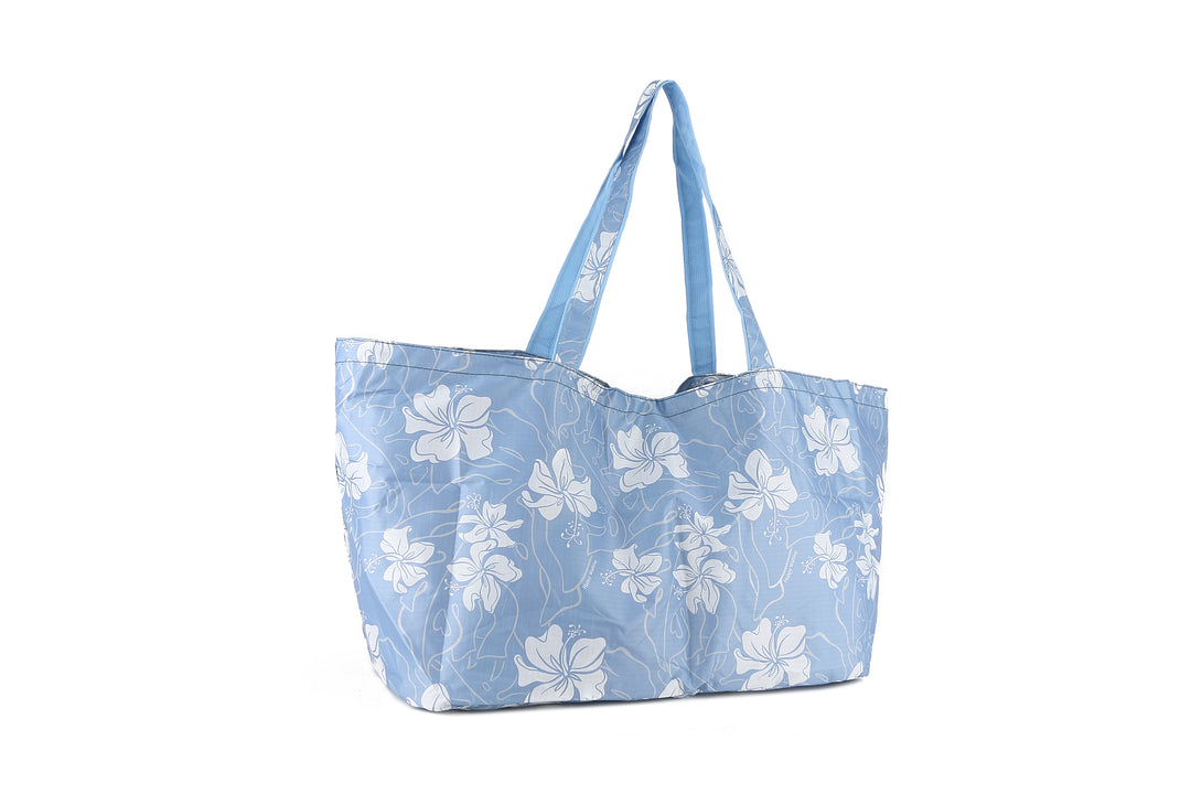 Carry-All Tote Hibiscus Blue