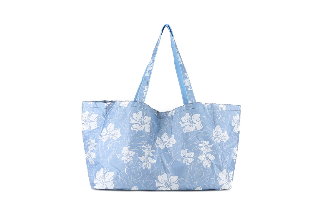 Carry-All Tote Hibiscus Blue