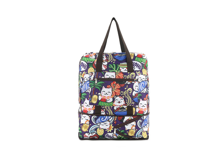 Foldable Duffle Bag Sophie Neko Purple