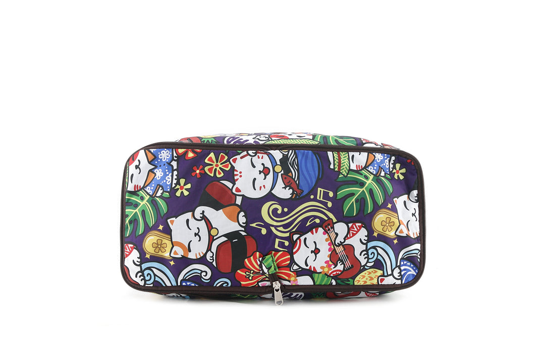 Foldable Duffle Bag Sophie Neko Purple