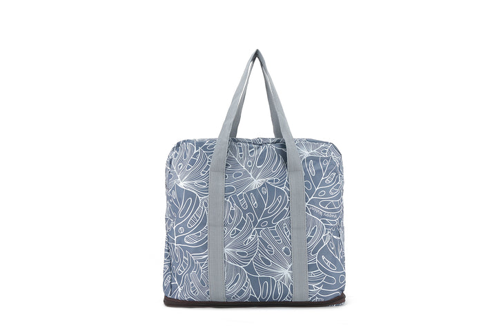 Foldable Duffle Bag Sophie Monstera Lines Grey