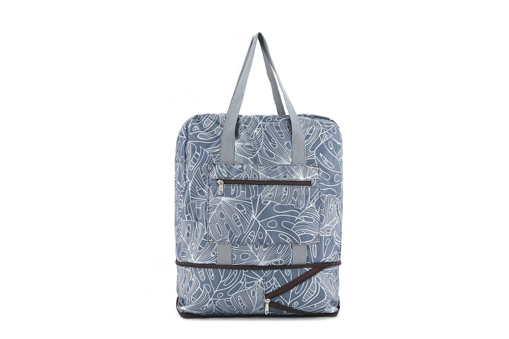 Foldable Duffle Bag Sophie Monstera Lines Grey