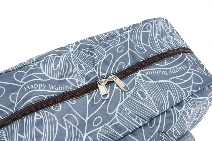 Foldable Duffle Bag Sophie Monstera Lines Grey