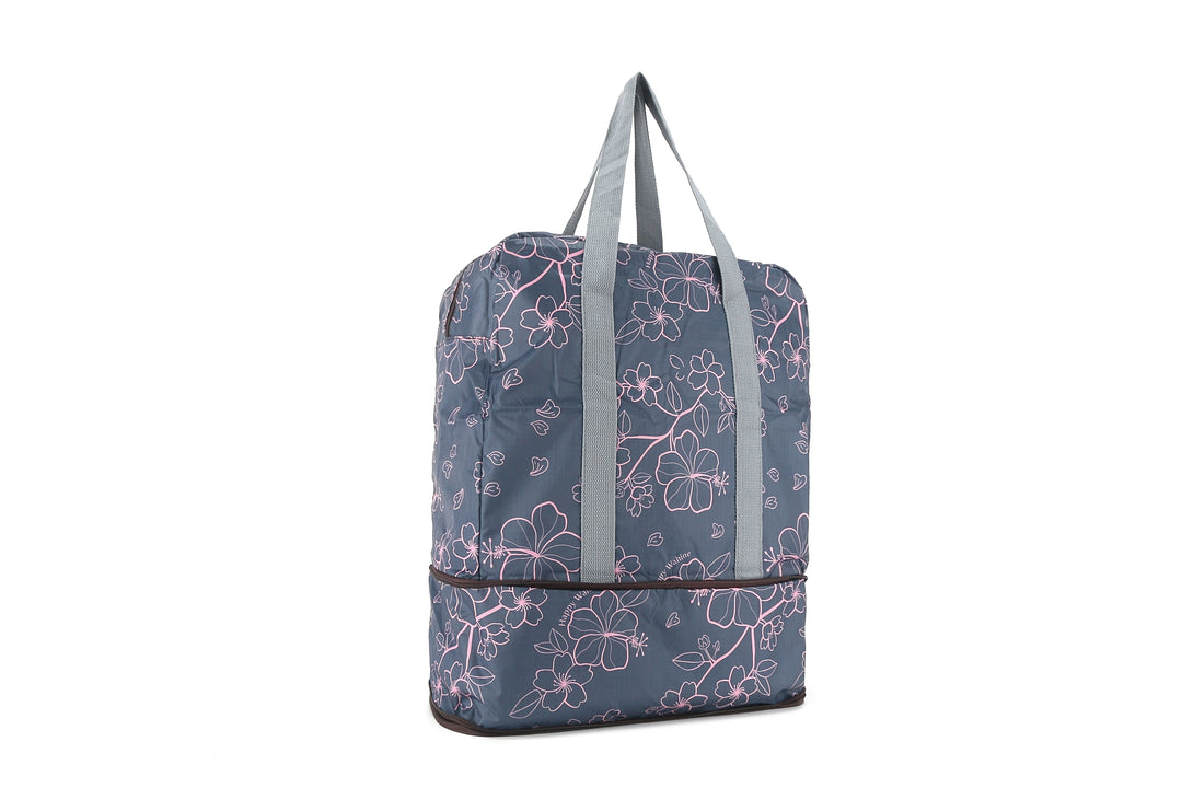 Foldable Duffle Bag Sophie Sakura Grey