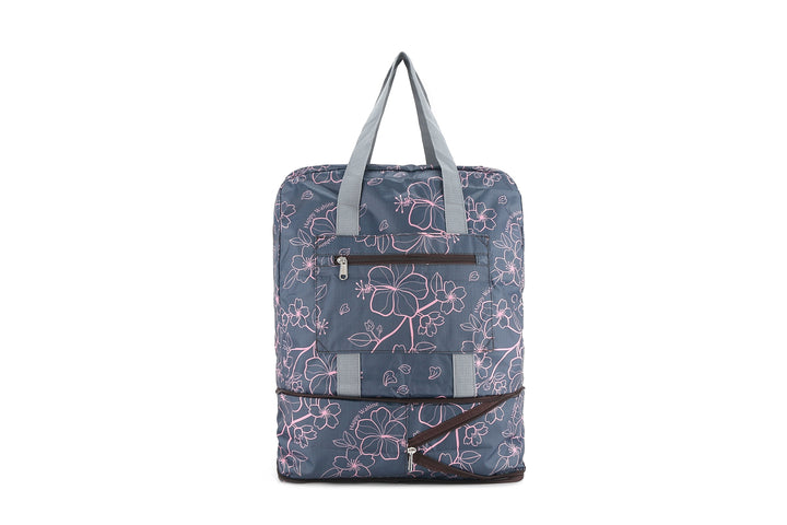 Foldable Duffle Bag Sophie Sakura Grey