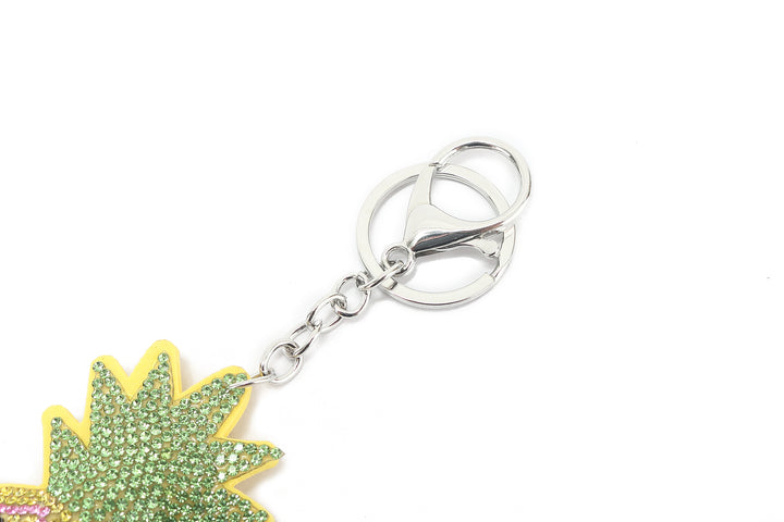 Bag Charm Crystal Pineapple Glasses Yellow