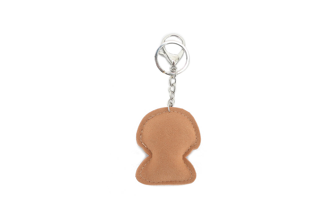 Bag Charm Crystal Dog Brown