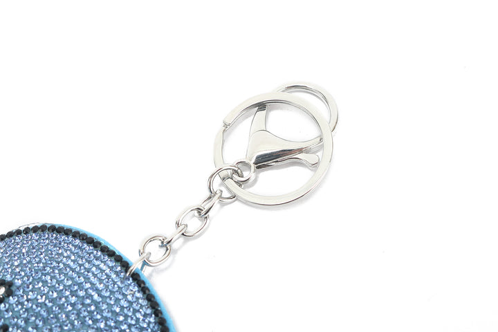 Bag Charm Crystal Octopus Blue