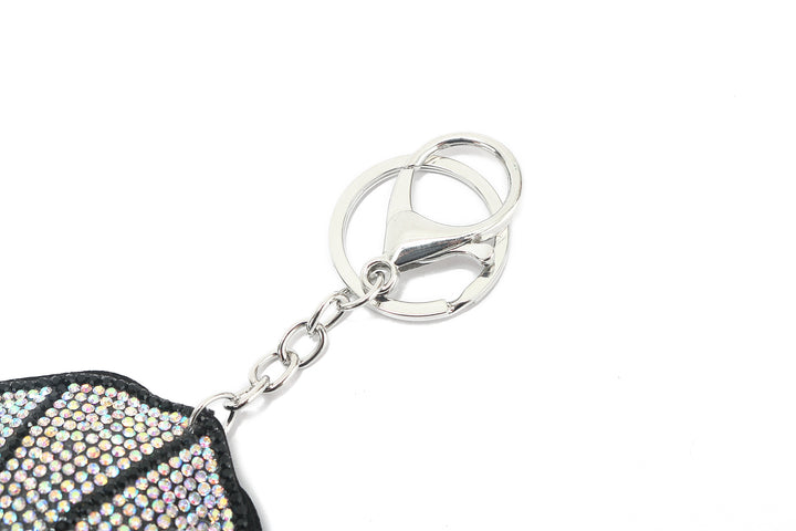 Bag Charm Crystal Shell White