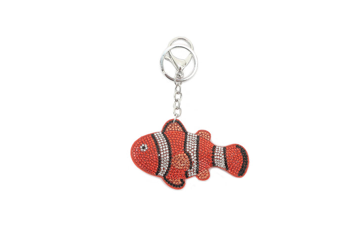 Bag Charm Crystal Fish Orange