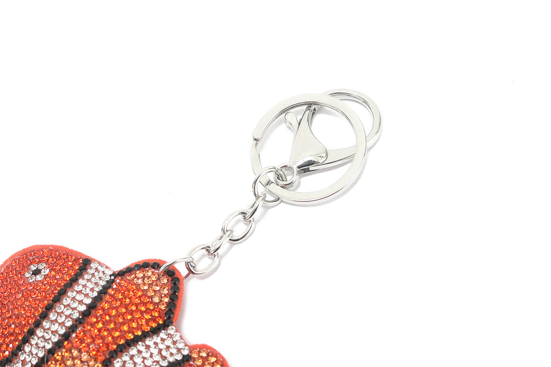 Bag Charm Crystal Fish Orange