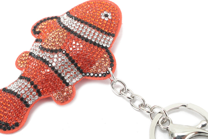 Bag Charm Crystal Fish Orange