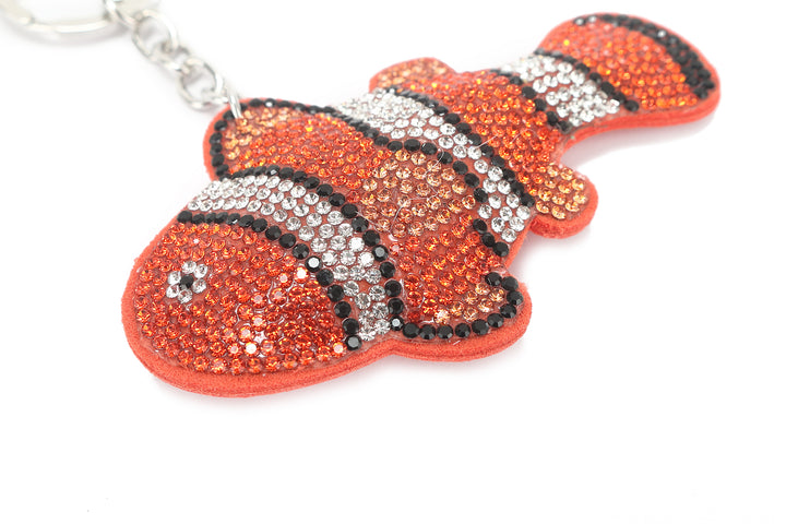 Bag Charm Crystal Fish Orange