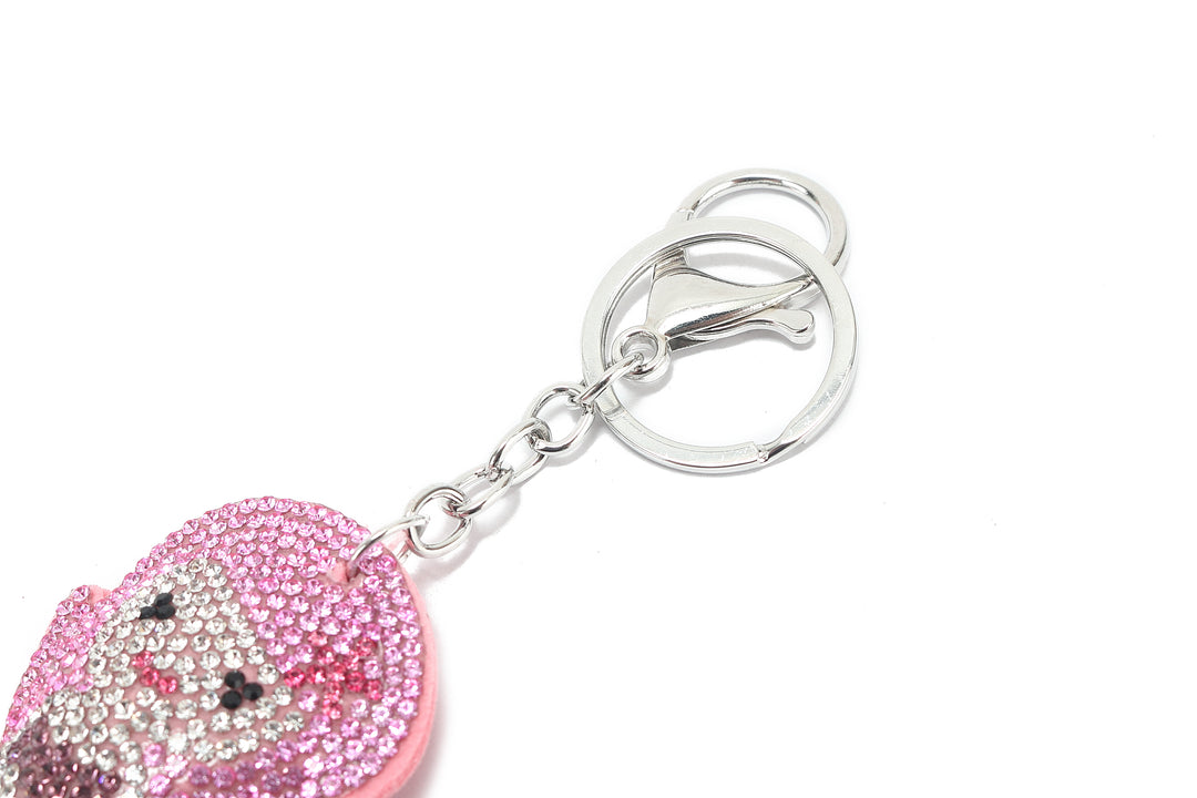 Bag Charm Crystal Mermaid Pink